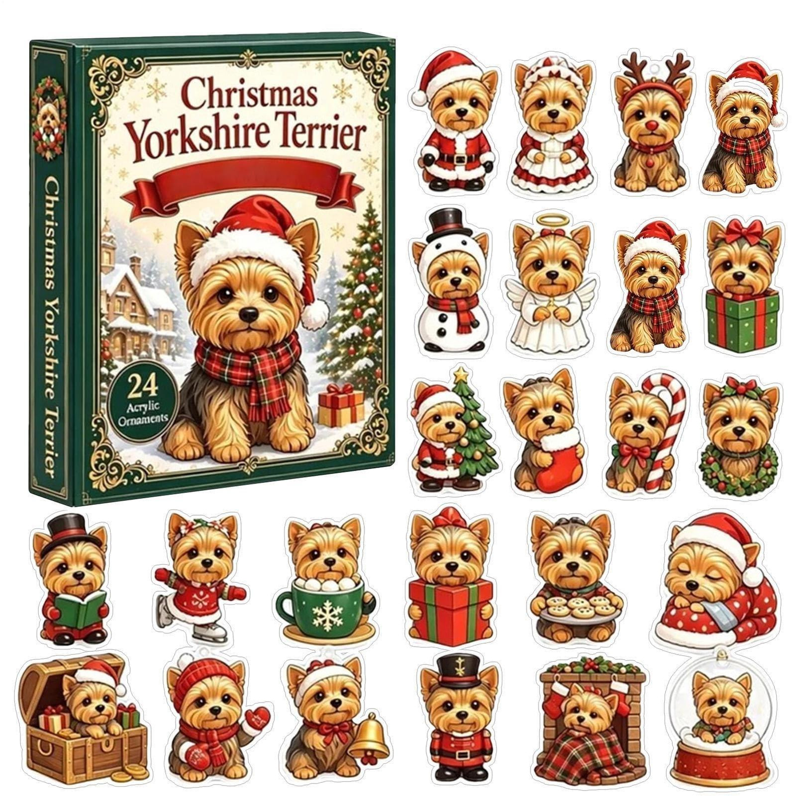 Kerst Countdown Adventkalender met 2D Acryl Ornamenten voor Volwassenen