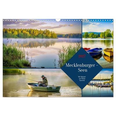 Mecklenburger - Seen (Wandkalender 2027 DIN A3 quer), CALVENDO Monatskalender