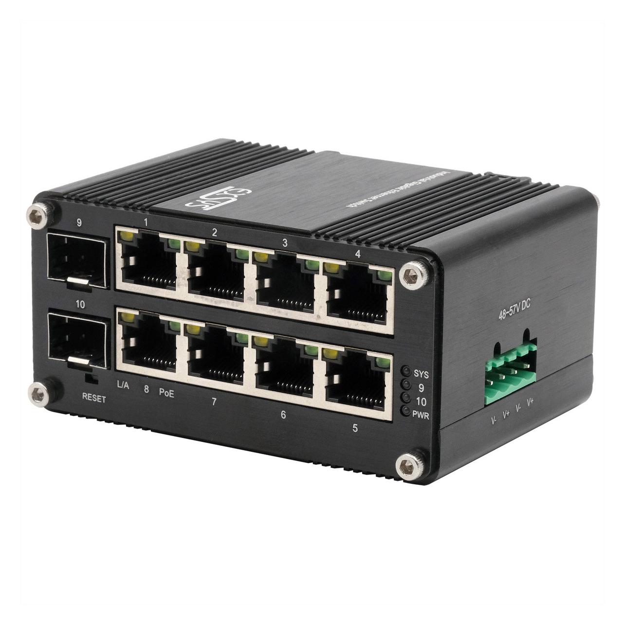 Exsys Web-Managed Mini PoE+ Switch 8x 1 Gbit/s + 2x SFP (10 Ports) (EX-62035MPOE-SFP)