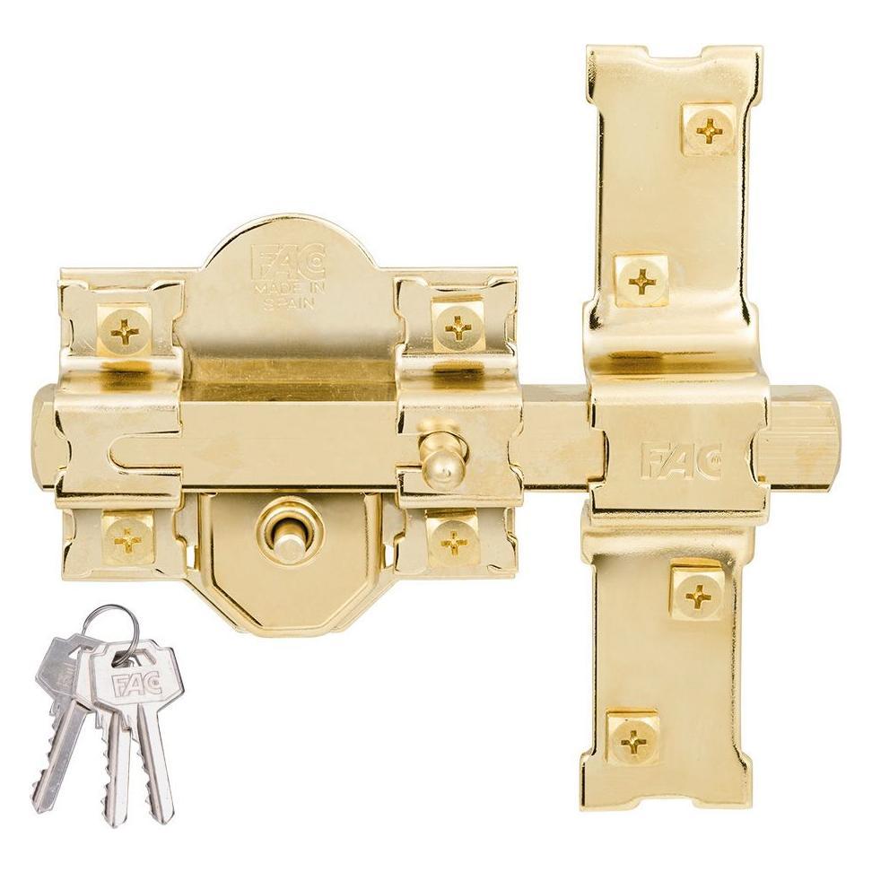FAC Seguridad Sicherheitsschloss Fac 301-R/80 Gold Stahl 50 Mm 80 Mm (Einsteckschloss) (45316434)