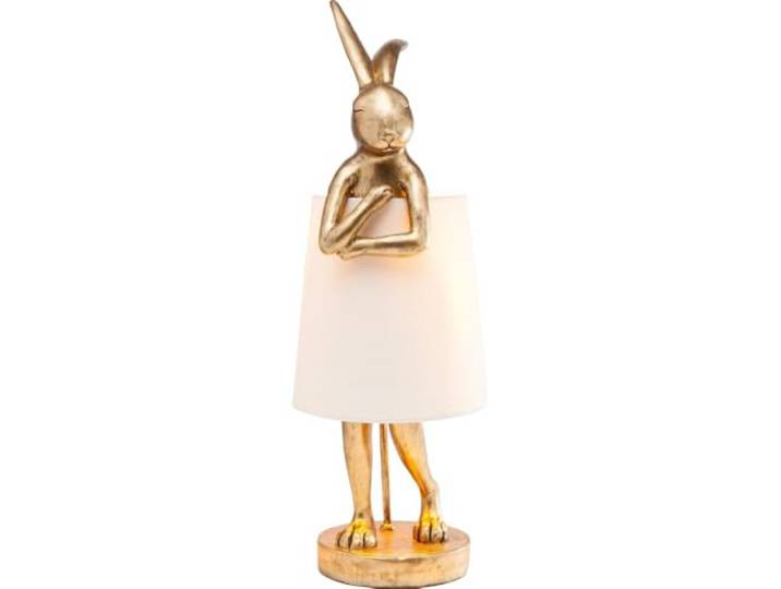 Kare Design Lampe de Table Animal Rabbit\, Blanc\, 68x23x26 cm Luminaire d’intérieur décoratif\, motif animal sculptural\, pour le salon