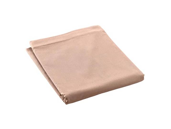 douceur d'intérieur\, Drap Plat (180 x 290 cm) Percaline Nude\, Percale de Coton