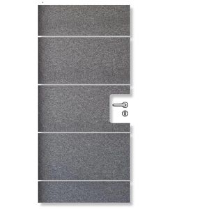aixFOAM Akustikplatte DOORIE, Tür-Innenseite, Set, 86 x 198,5 x 5 cm, Filz & Schaumstoff, graphitgrau