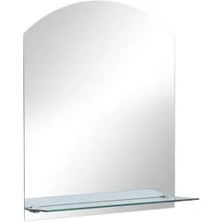 vidaXL Wandspiegel mit Regal 30×50 cm Hartglas