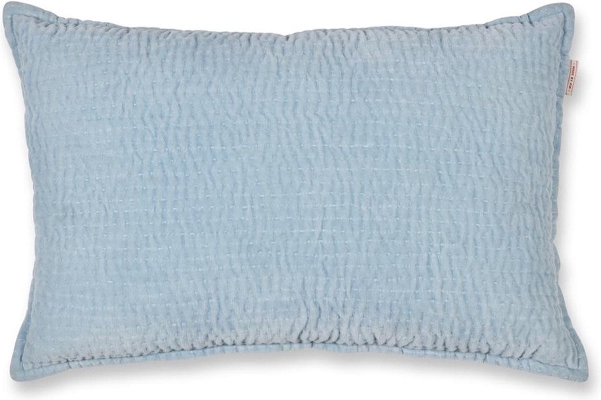 Pip Studio Velvet Sky sierkussen Lichtblauw 40 x 60 cm
