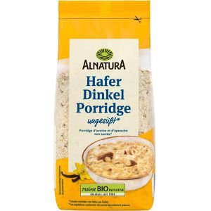 Alnatura Haferbrei Hafer Dinkel Porridge, BIO, ungesüßt, 500g