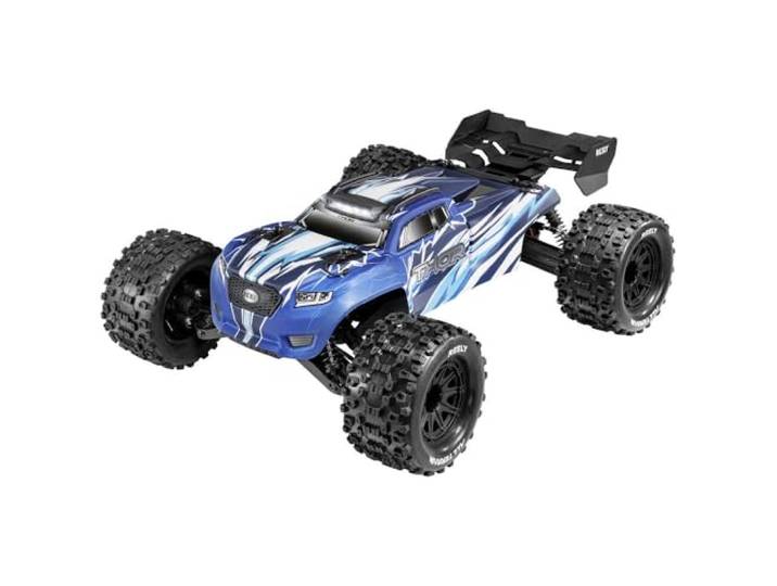 Reely Thor Blau Brushed 1:10 RC Modellauto Elektro Monstertruck Allradantrieb (4WD) 100% RTR 2,4 GHz inkl. Akku, Ladege