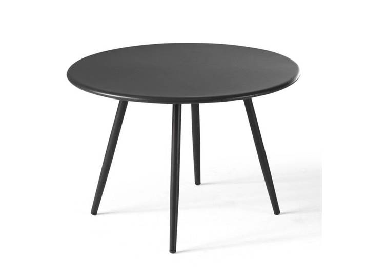 Table basse ronde en métal grise Palavas Oviala