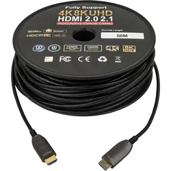 DAP HDMI 2.1 AOC 8K Fibre Cable 50 m - Vergoldet