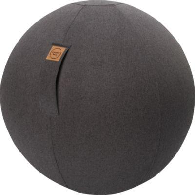 Sitzball FELT, Filzimitat 100% Polyester, waschbar, reißfest, Trageschlaufe, anthrazit