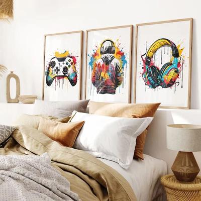 Uplifted Finds Set Of 3 Gaming Prints Poster Gamer Decor Wall Art 20 X 30 Cm No Frame