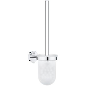 GROHE WC-Bürste Bau Cosmopolitan 40463001, weiß, mit Kunststoffborsten & Glas-Bürstenhalter