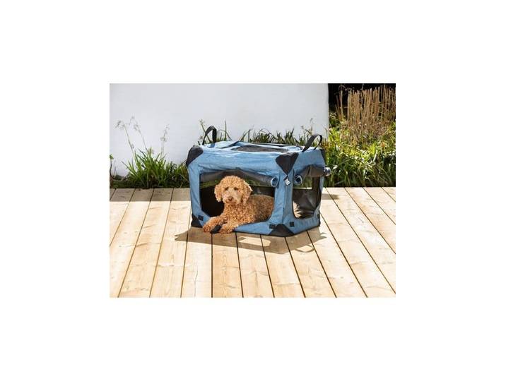 Dogman Milou Canvas Crate Blue XL 81.5x58.5x58.5cm