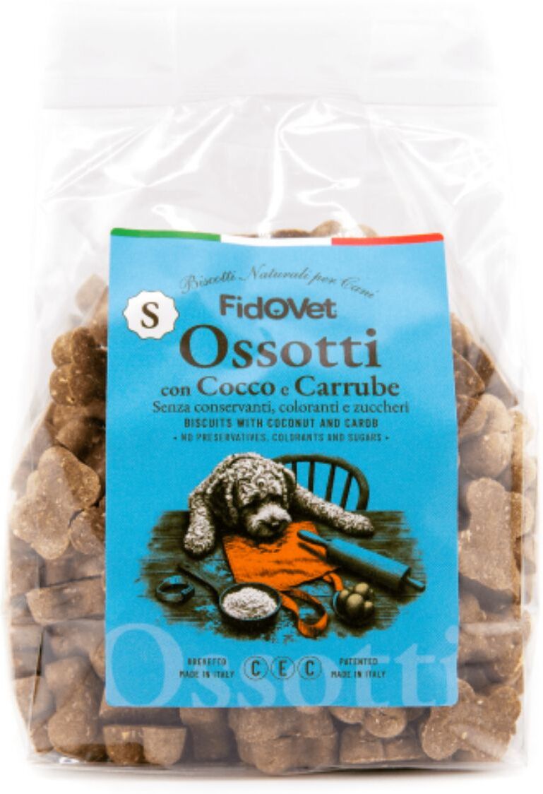 Fidovet® Fidovet Biscotti Naturali per Cani Ossotti SMALL Cocco e Carrube 300 g