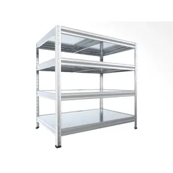 Lagerregal Biedrax 60 x 60 x 90 cm, Verzinkt, 4 Stahlböden, Fachlast 150 kg pro Fachboden