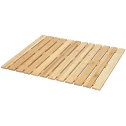 Badematte MCW-E73, Duschmatte Badvorleger Badteppich, Bambus rutschfest, 60x50cm