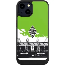 Nivocase Hülle für Apple iPhone 14 Handyhülle NIVOcore Case Schwarz Borussia Mönchengladbach Fanartikel (Apple iPhone 14), Smartphone Hülle, Schwarz