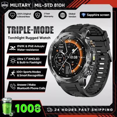 Inspire Select 2025 AMOLED GPS Smart Watch Bluetooth Call NFC Fitness Tracker With 1000mAh Battery black military Battery