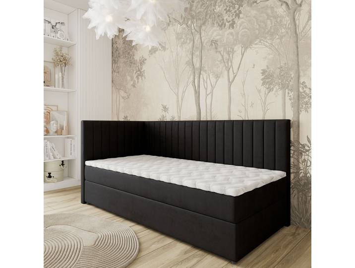 Masseno Boxspringbett ARIS mit Bettkästen 100x200 cm - Schwarz, KRONOS 07