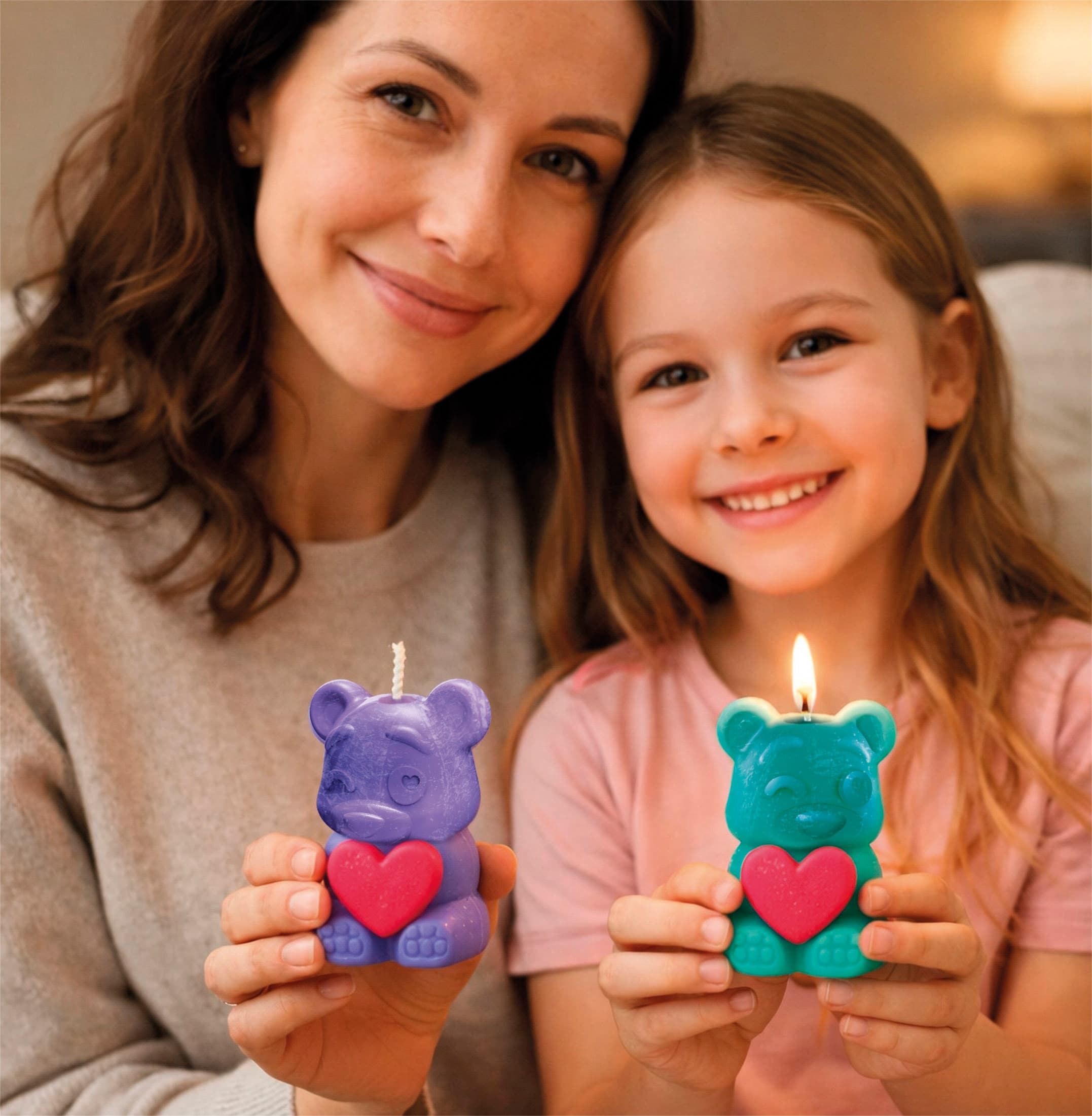 Kreativset CLEMENTONI "Idea, Deine Kerzen-Kreationen - Bär", bunt, Kreativsets, Kinder, Kreativset, Made in Europe