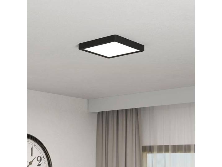 Eglo LED Plafonnier Fueva-6-Z noir 22 x 22 cm RGB dimmable