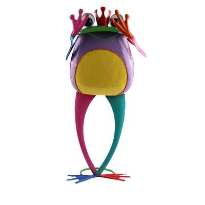 Dekofigur AM DESIGN "bunter Frosch aus Metall", bunt, B:10,5cm H:37cm T:37cm, Metall, Dekofiguren, handgefertigte Osterdekoration