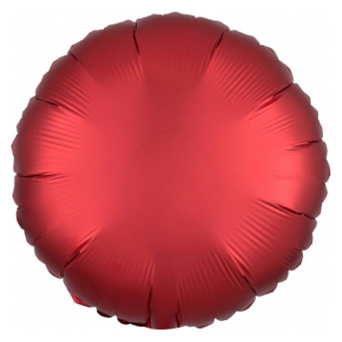 Amscan Folienballon Rund Dunkelrot Seidenglanz (5x) (9914134)