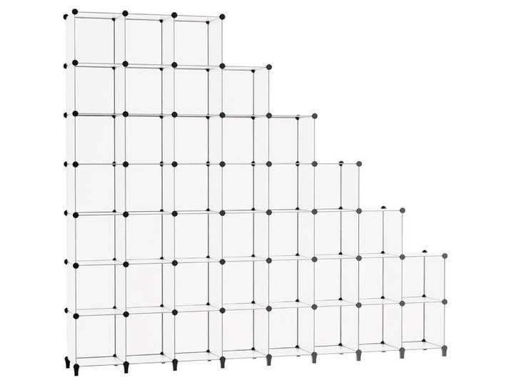 HOMIDEC Système d'étagères de rangement modulaire en plastique 40 cubes armoire pliante enfichable pour chambre à coucher