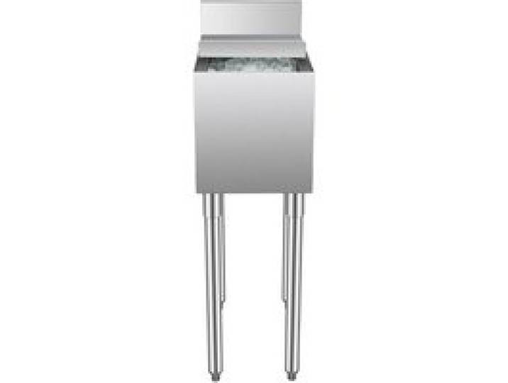 VEVOR Bac à glaçons commercial, 305x483x937 mm, coffre à glace sous bar 28 L, glacière en acier inoxydable, avec couvercle coulissant, porte-bouteilles, pieds à balles réglables, pour restaurant, pub