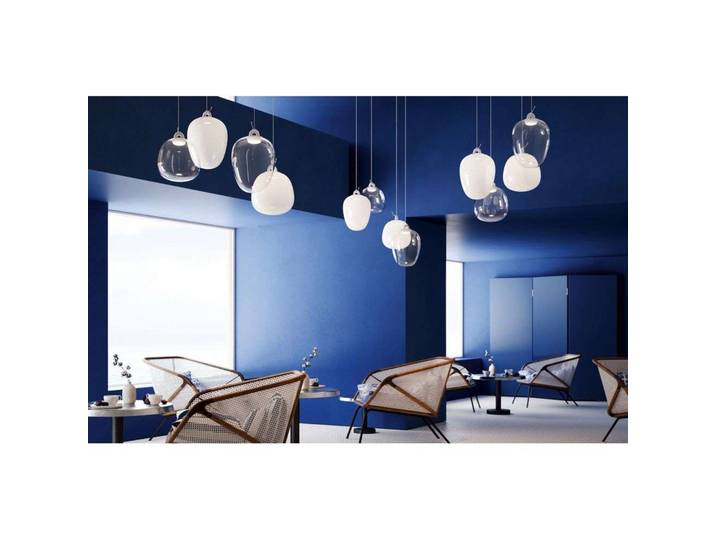 Oblò Suspension Large 3000K Glossy Fumé/Blanc - Lodes - Salon / séjour - Verre
