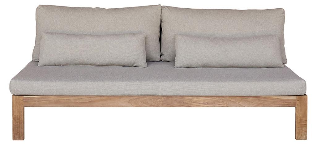Gartensofa 3-Sitzer aus massivem Teakholz
