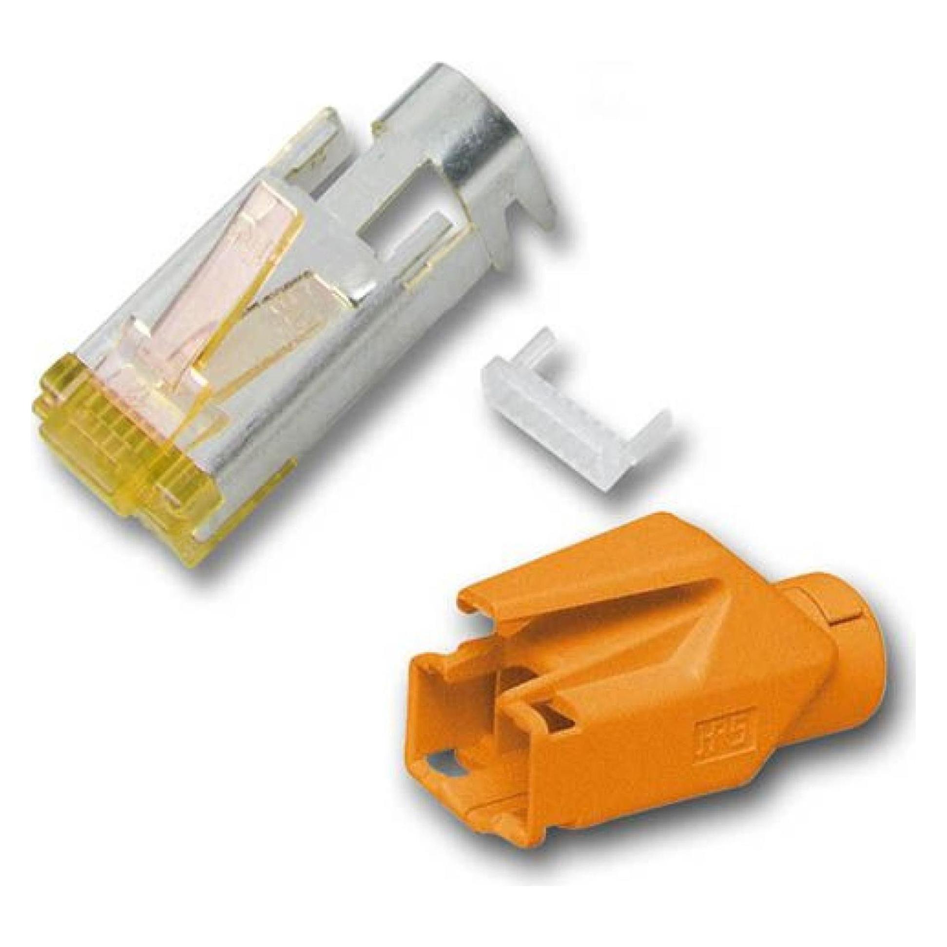 EFB Elektronik Hersteller: HIROSE RJ45-Hirose Stecker STP, TM31 orange, 50 Stück, 3 Elemente, Cat.6A Channel Class (H7642.10-50)