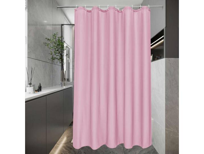 Duschvorhang Rosa 120 x 200 cm Wasserdicht Textil, 120x200 cm, Heimtextilien, Badtextilien, Duschvorhänge