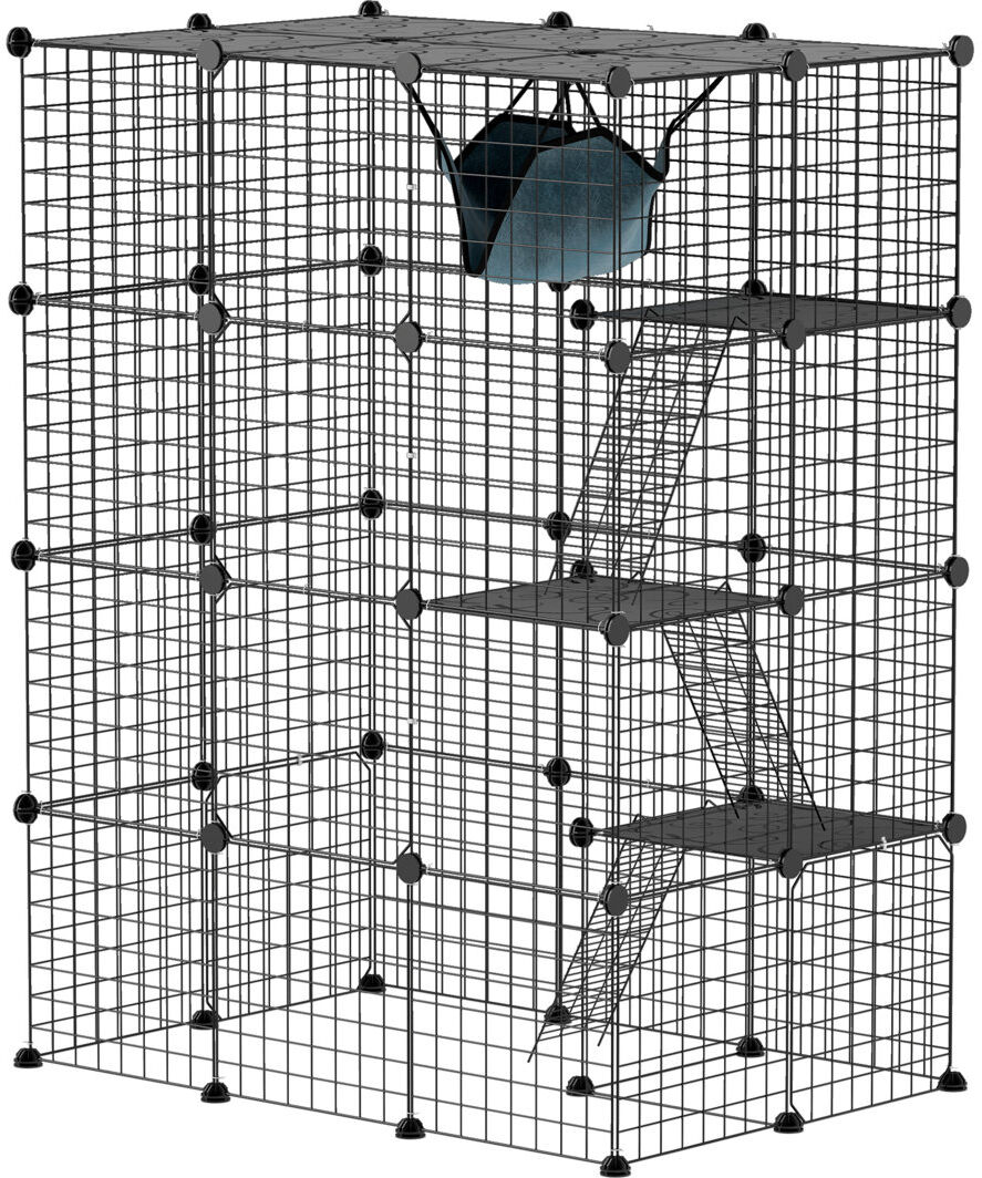 PawHut DIY Cat Indoor with Hammock 140" H x 70" W x 105" D