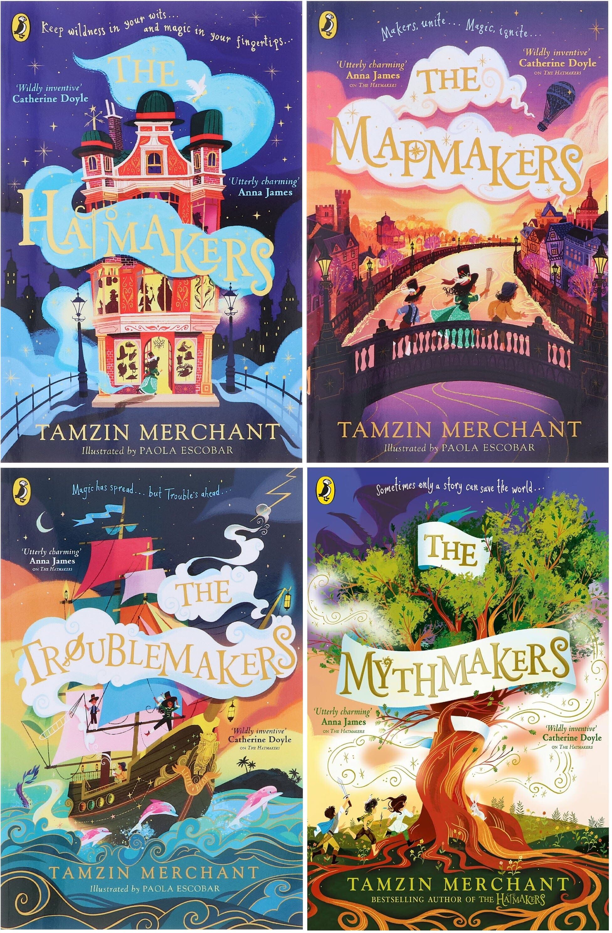 The Hatmakers Series by Tamzin Merchant 4 Books Collection Set - Ages 8-13 - Paperback Penguin Random House
