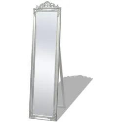 Décoshop26 - Ganzkörperspiegel im Barockstil 160 x 40 cm silber DEC022664 DEC022664