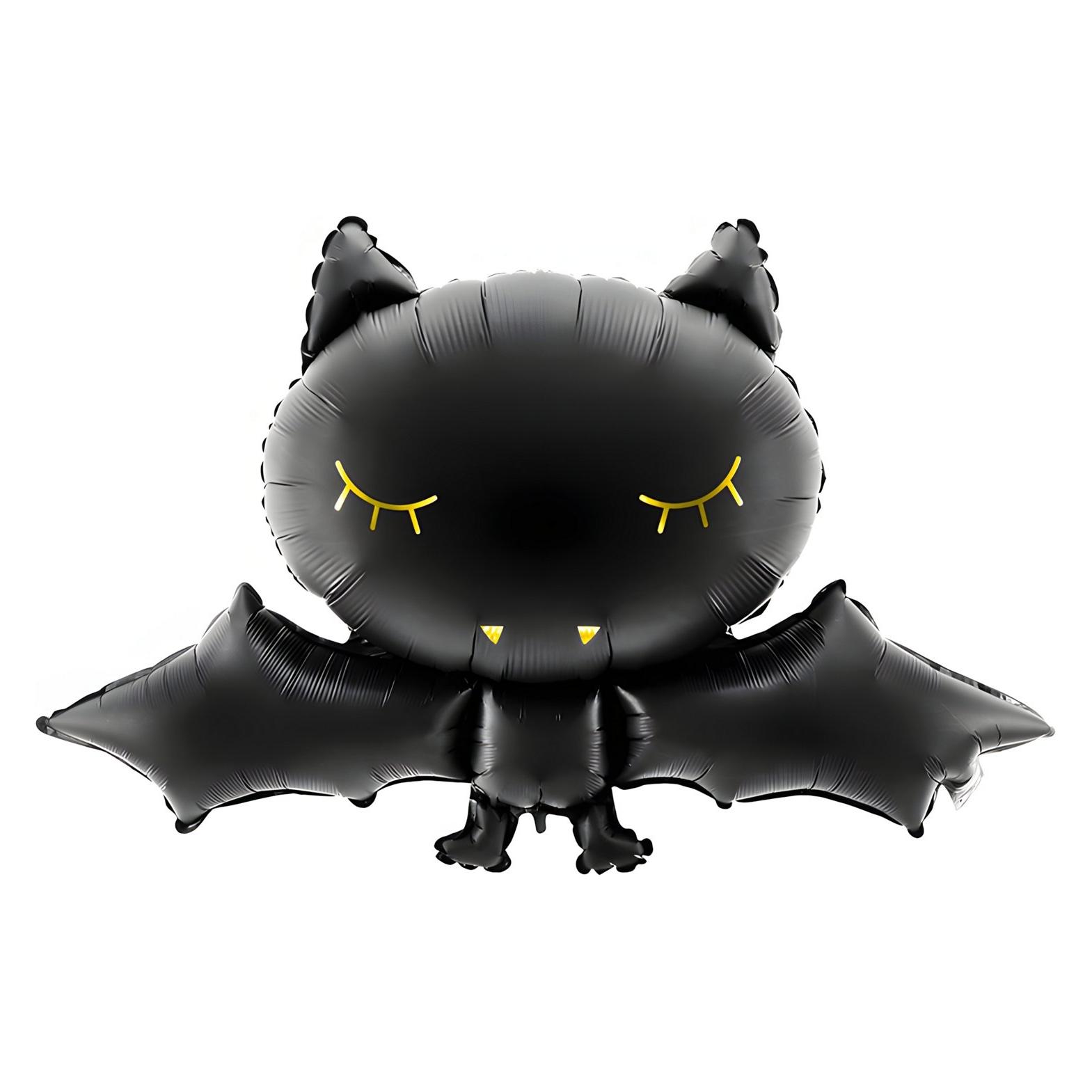 Partydeco Ballons Folienballon Fledermaus 80 x 52 cm, Schwarz (1x) (FB38)