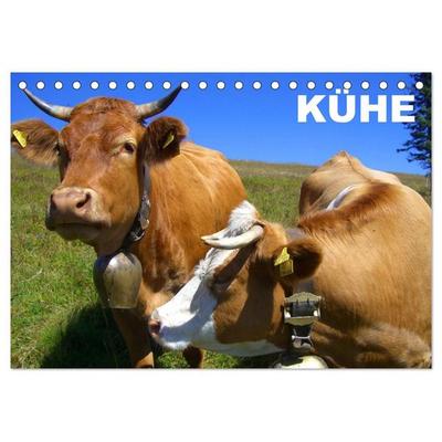 Kühe / Geburtstagskalender (Tischkalender 2027 DIN A5 quer), CALVENDO Monatskalender