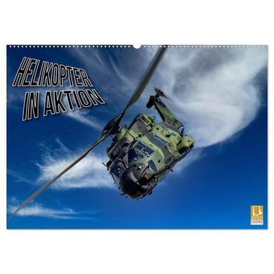 Helikopter in Aktion (Wandkalender 2027 DIN A2 quer), CALVENDO Monatskalender