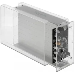 Delock 42624 (3.5"), Festplattengehäuse, Transparent