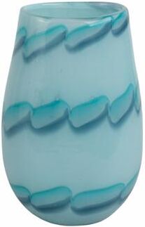 Sagebrook Home Glass Vases Coastal Style with Sculpted Detailing and Swirl Design