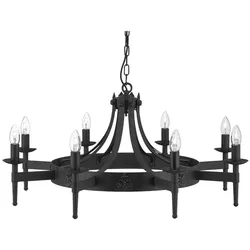 Searchlight 2428-8BK Cartwheel Hängelampe 8xE14