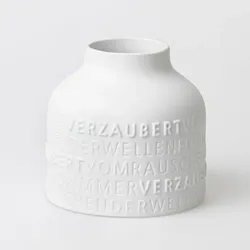 Vase FÜR IMMER VERZAUBERT (DH 17,50x17 cm) - weiß - DH 17,50x17 cm