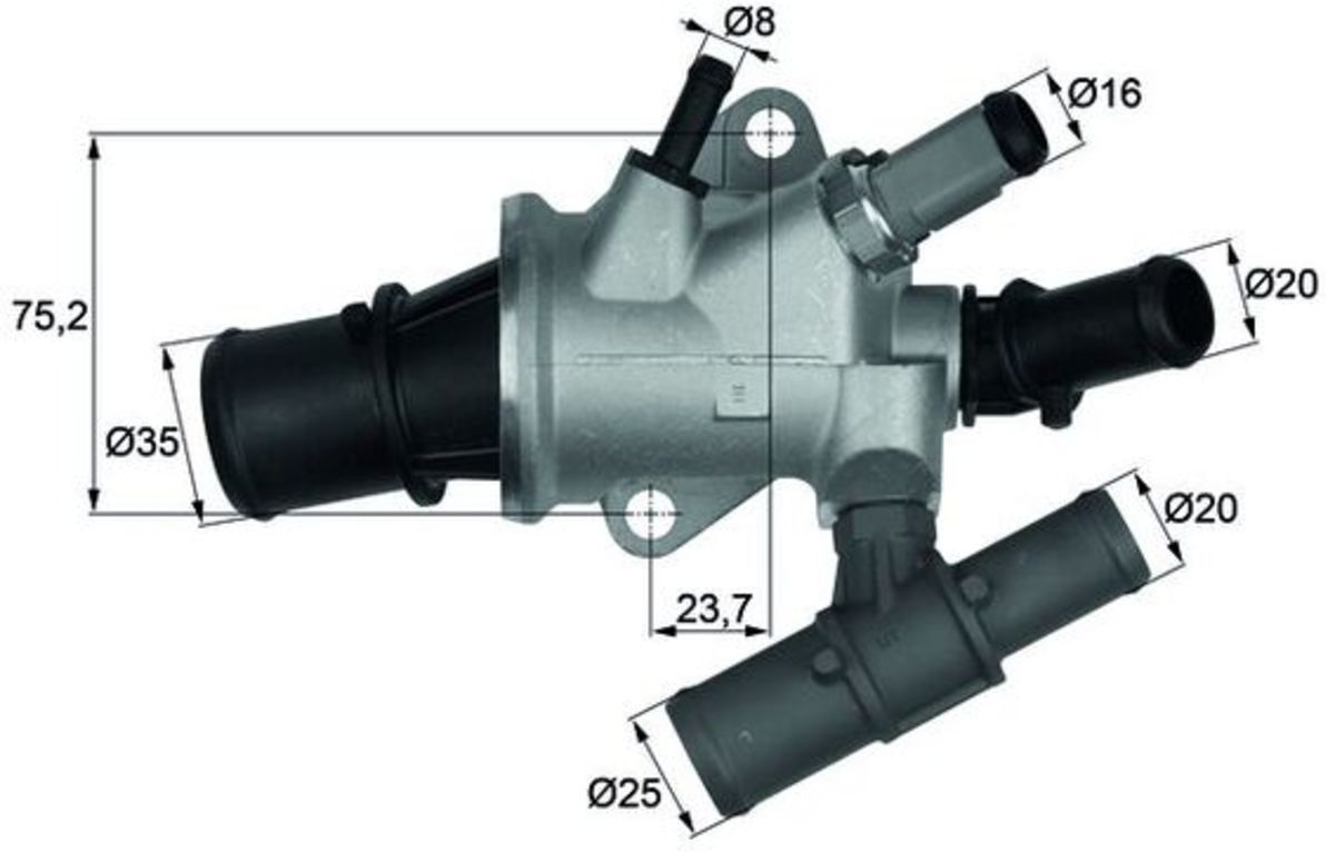 Thermostat, Kühlmittel MAHLE TI 168 88