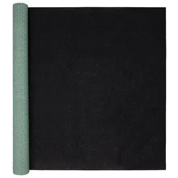 Midori Rasenteppich 133 x 50 cm Schwarz mit Noppen Kunstrasen Teppich Balkon Terrasse Outdoor