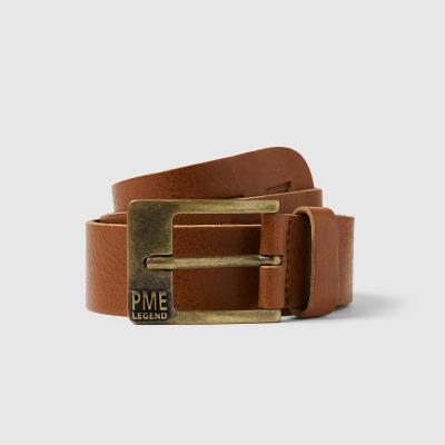 Ledergürtel PME LEGEND "PME FAR WEST BELT", Herren, Gr. 85, braun (cognac), Rindsleder, Gürtel Ledergürtel