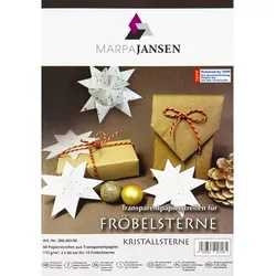 Transparentpapierstreifen-Set Fröbelsterne "Kristallsterne", 60 Streifen