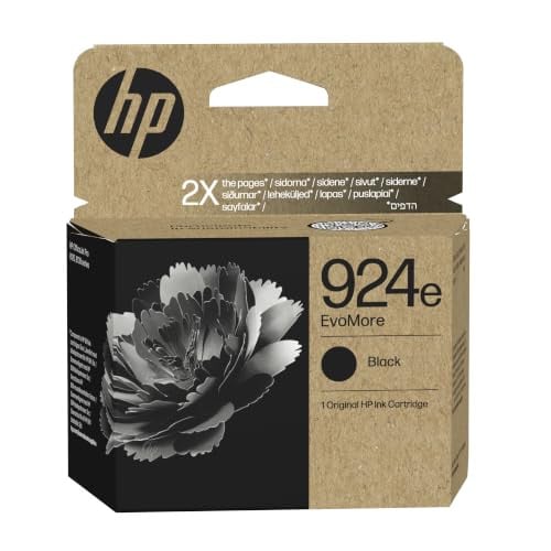 HP 924e EvoMore Originele inktcartridge XL, zwart, 1000 pagina's