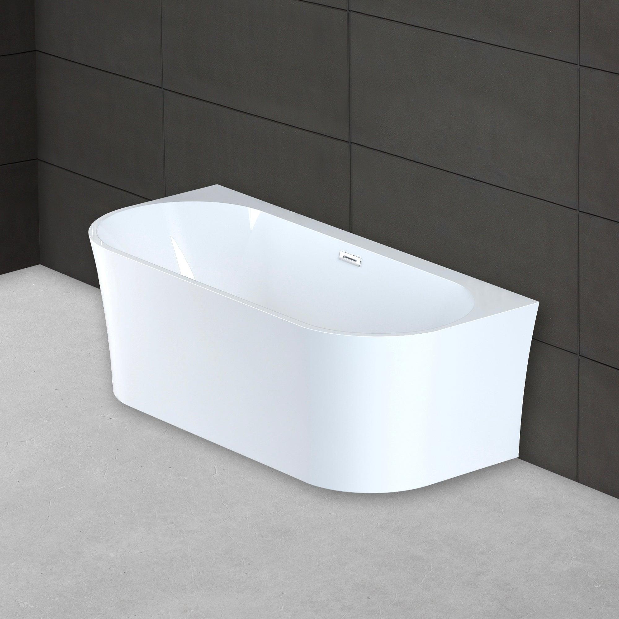 Freistehende Badewanne Ruby 170 weiß 170 x80 x57 cm