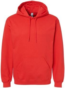 Gildan SF500 Softstyle Midweight Hooded Sweatshirt in Red size 5XL   Fleece